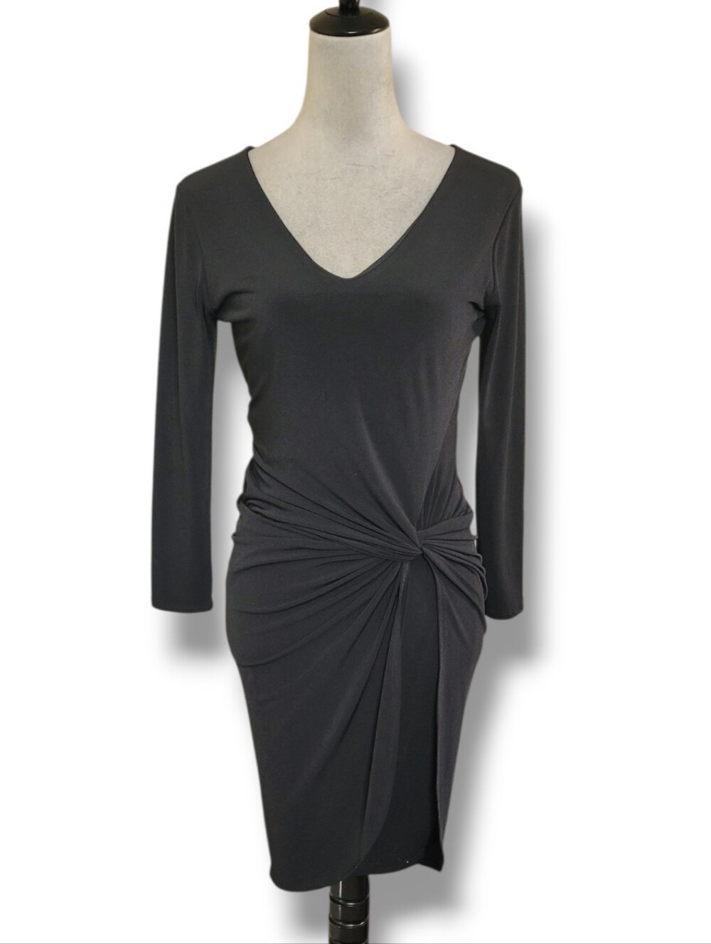 Velvet By Graham & Spencer Black Twist Front Dress